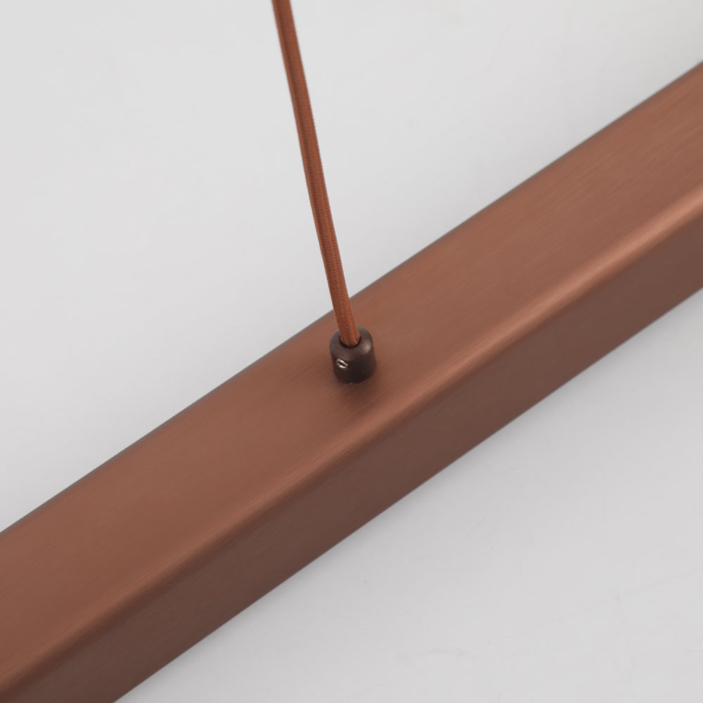 Novare | Modern Linear Metal LED Pendant Light in Black and Brown