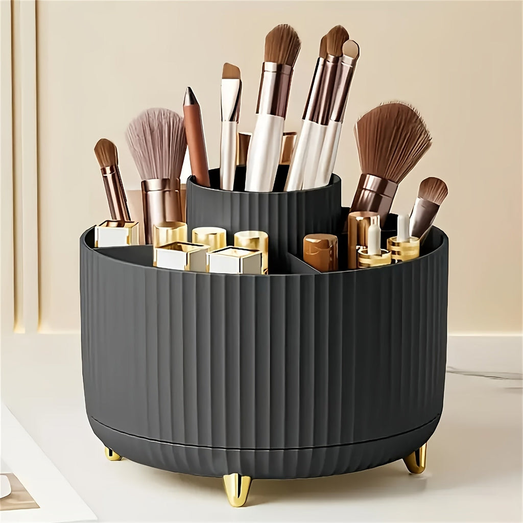 Plastic 360° Rotating Makeup Storage with 5 Sections - Euroselle