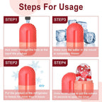 Reusable Face Roller with Ice Mold Cube for Refreshing Massage - Euroselle
