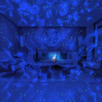 Projektorlampe Galaxie Stern LED Bluetooth-Lautsprecher, USB- und batteriebetrieben | Euroselle