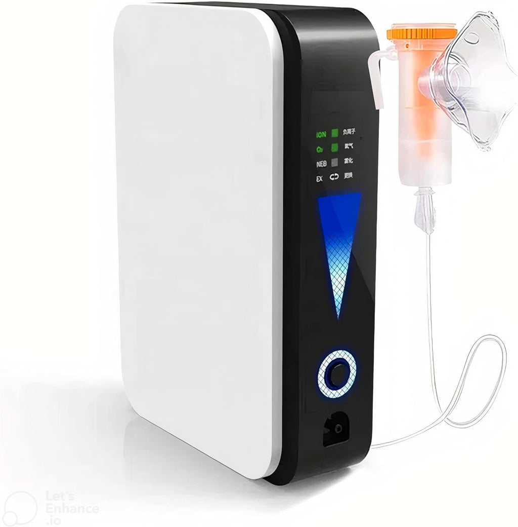 Bærbar oksygenkonsentrator, justerbar gjennomstrømning på 1-2 L/min, ultrastillegående