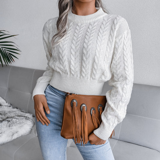Pull Maille Court Cintré À La Taille