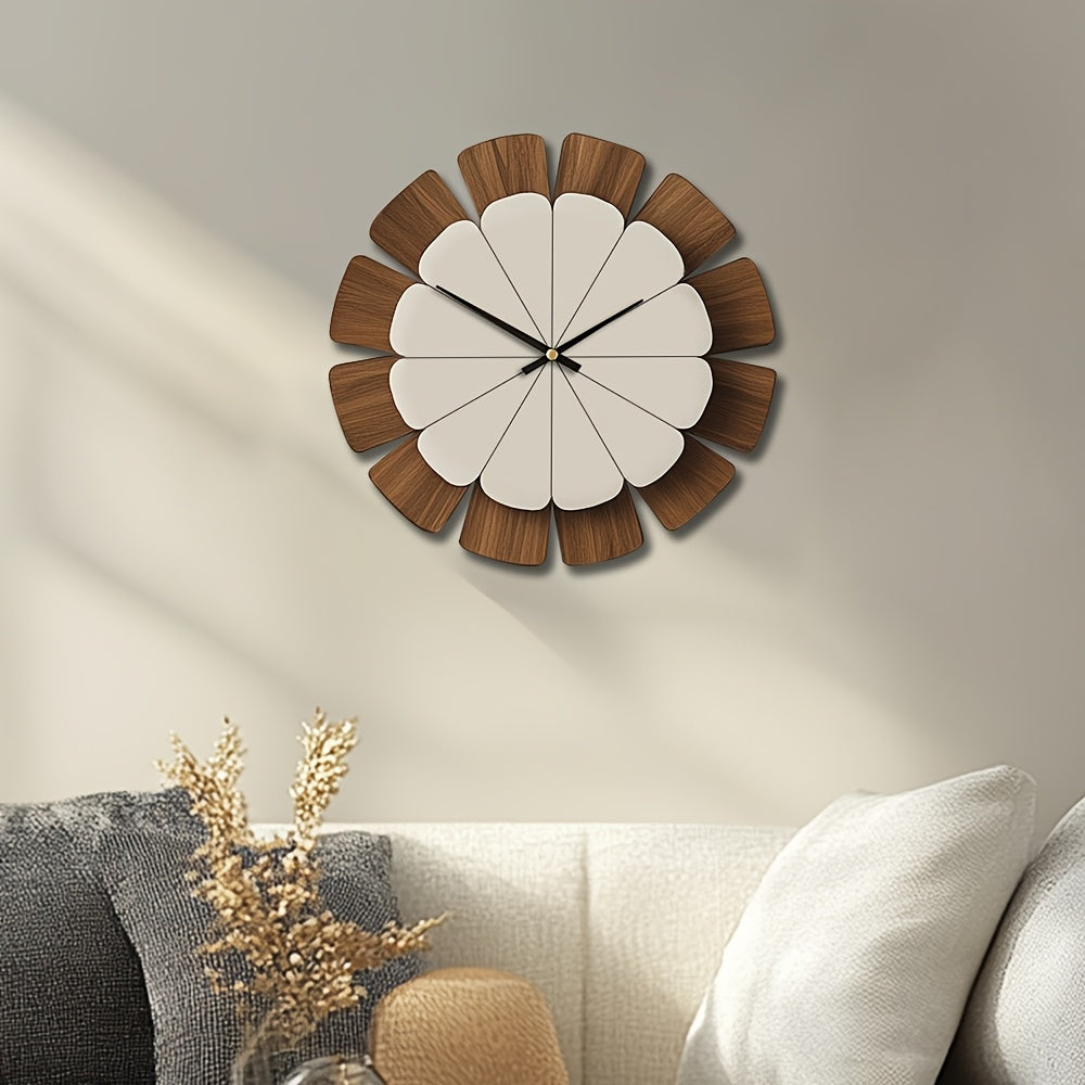 Decorative Silent Wooden Wall Clock - Euroselle