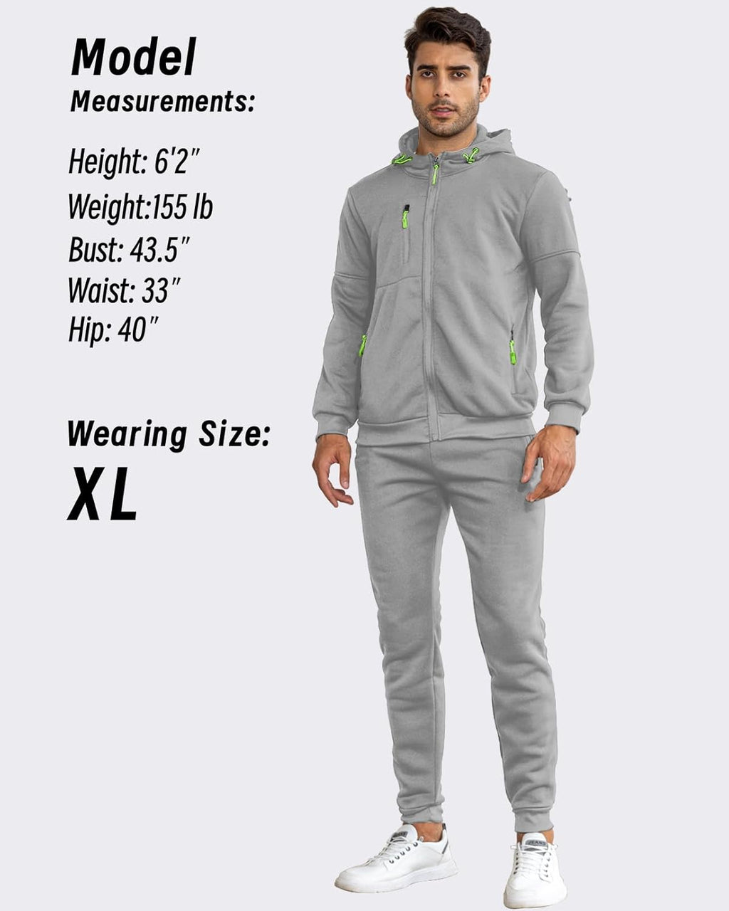 Ensemble de jogging de sport deux pièces pour homme avec pull et pantalon - survêtement léger et respirant pour l'entraînement, la salle de sport et la détente décontractée