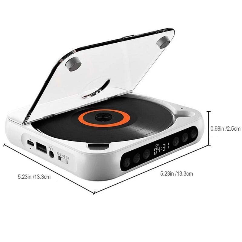 Lettore CD ricaricabile — Bluetooth 5.3, MP3/CD-R, USB-C, 3.5mm