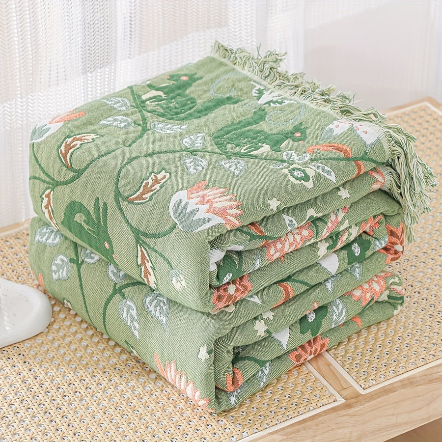 Lightweight Reversible Cotton Chiffon Bedspread for All-Season Comfort - Euroselle