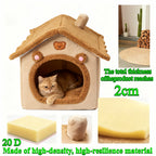 Maison pour chat fermée et chaude avec lit en peluche pour le confort hivernal - Euroselle