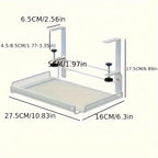 Adjustable Metal Desk Rack with No-Drill Hanging Organizer - Euroselle