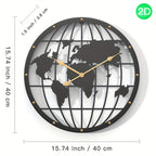 40CM Openwork 2D Metal Wall Clock - Euroselle