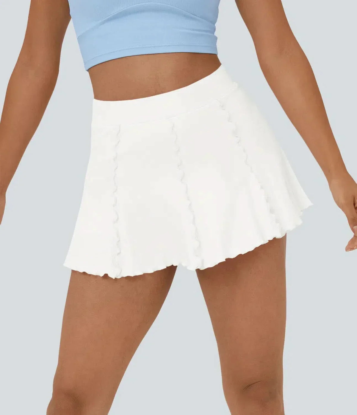 FlexWeave 2-i-1-tenniskjol — Inbyggda shorts och volangkant