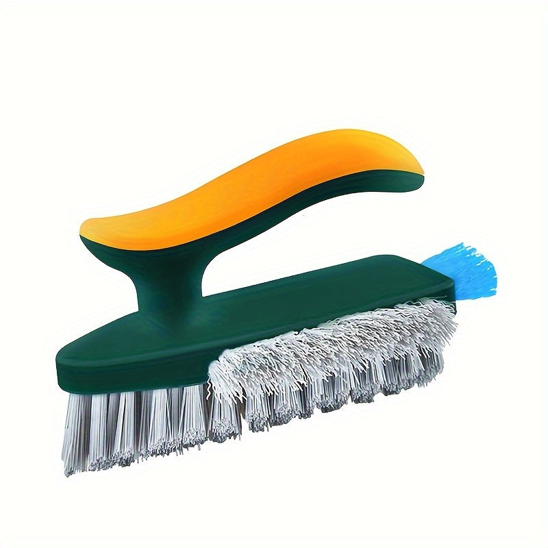 2-in-1 Crevice & Floor Scrub Brush, Durable Plastic, Portable Design - Euroselle