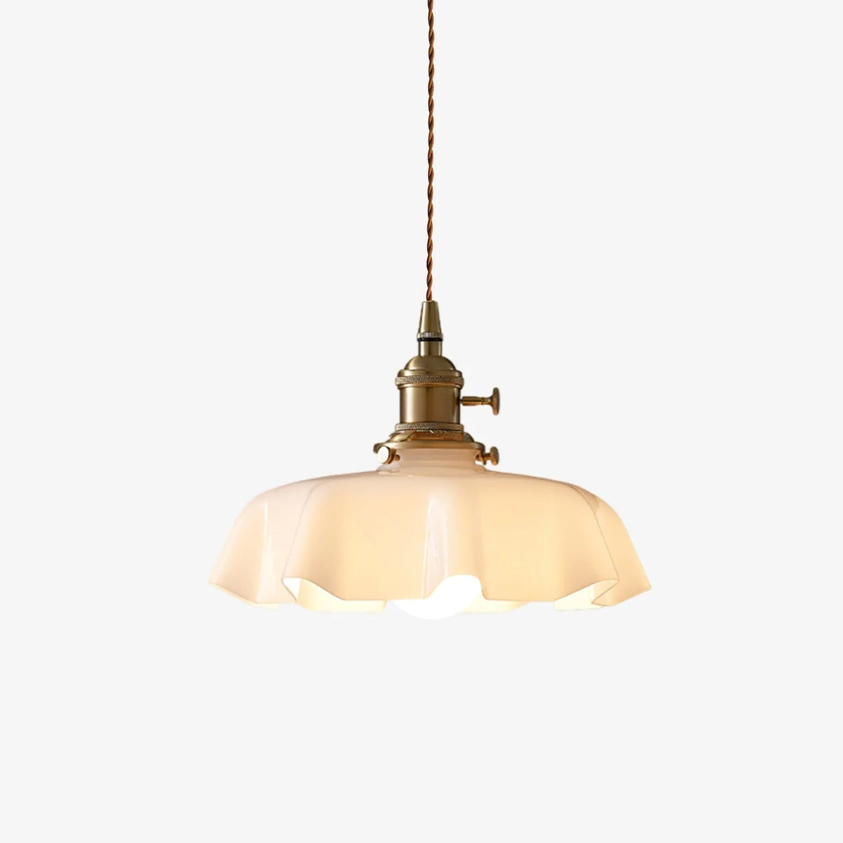 Textured Dome Pendant Light — Adjustable Height, White, Beige, Pink & Blue