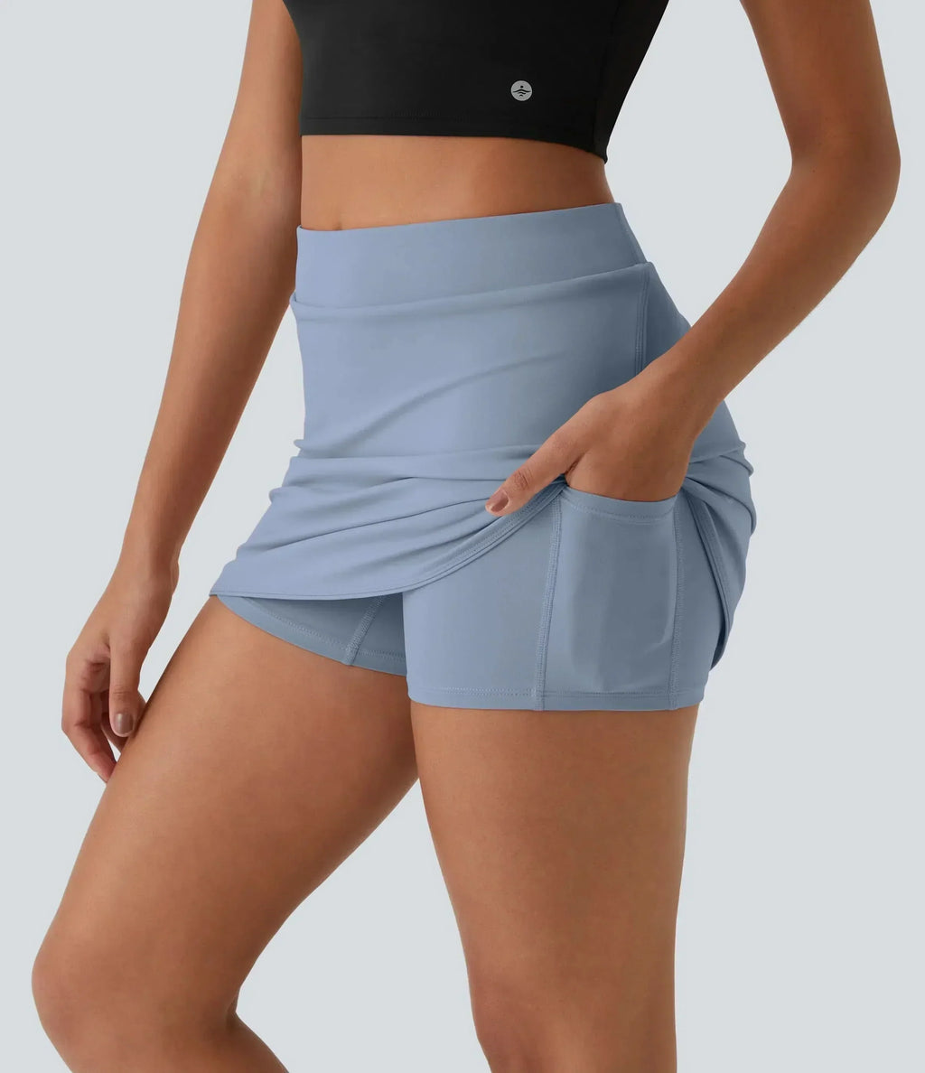 Spódnica golfowa Nova Two-In-One – damski fason z wysokim stanem, ukryte kieszenie