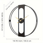 Modern 50CM Metal Wall Clock - Euroselle