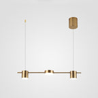 Astra Drum Aluminum Pendant Lamp 3 or 5 Light Black Gold Ceiling Light Warm White