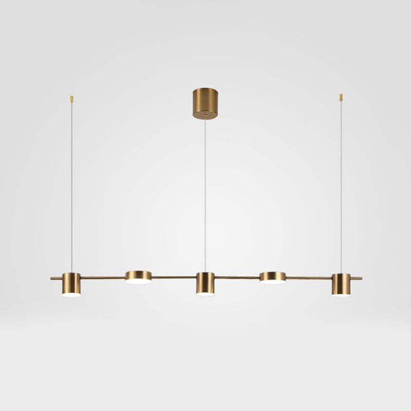 Astra Drum Aluminum Pendant Lamp 3 or 5 Light Black Gold Ceiling Light Warm White