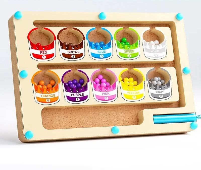 BrightPath ColorQuest magnetisch bordspel - doolhof met kleuren en cijfers, vanaf 3 jaar
