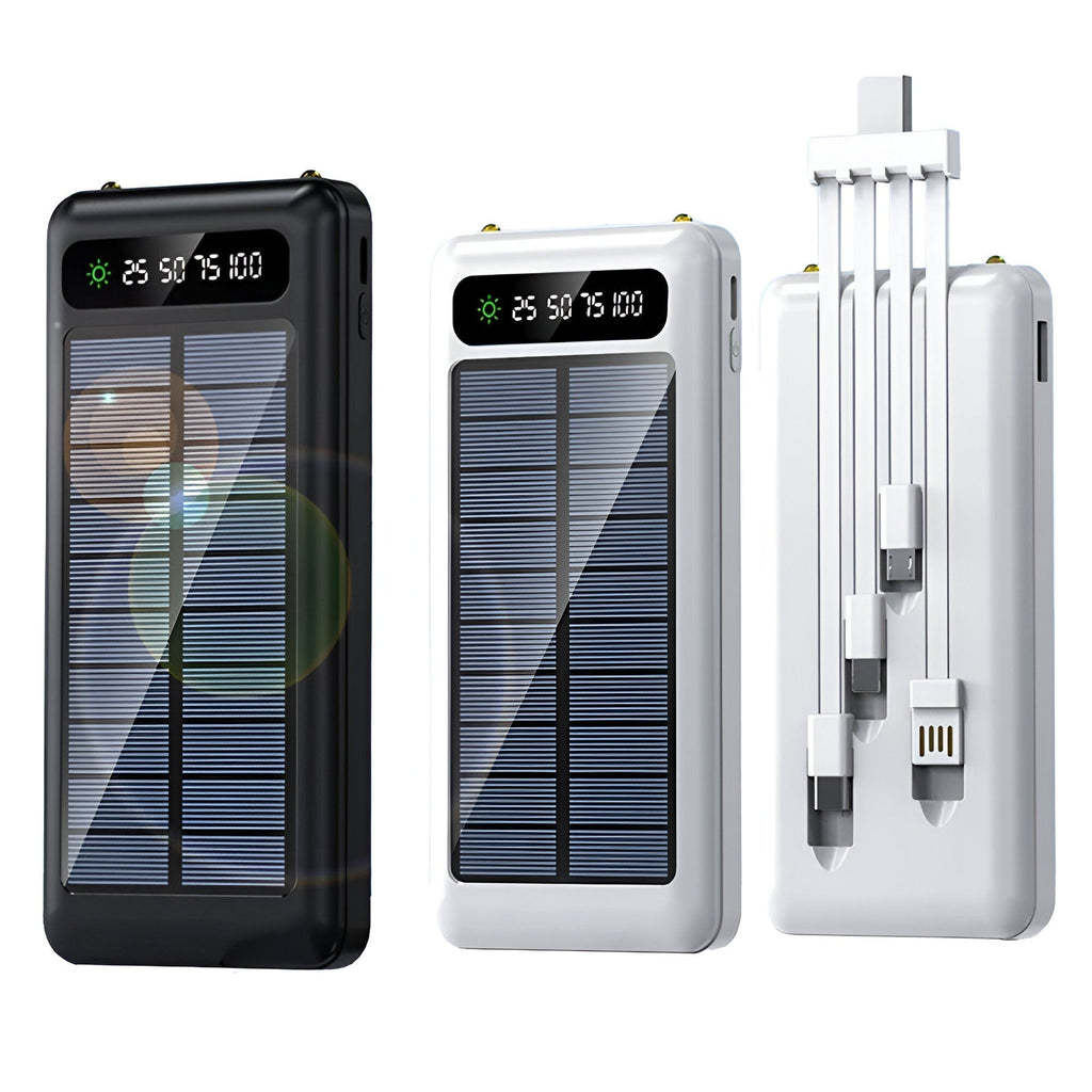 מטען סולארי נייד 20000mAh — שתי יציאות, תצוגת LED
