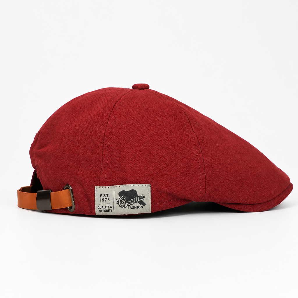 Leichtes, verstellbares Barett für Herren – Schwarz, Rot, Blau, Gelb, Beige