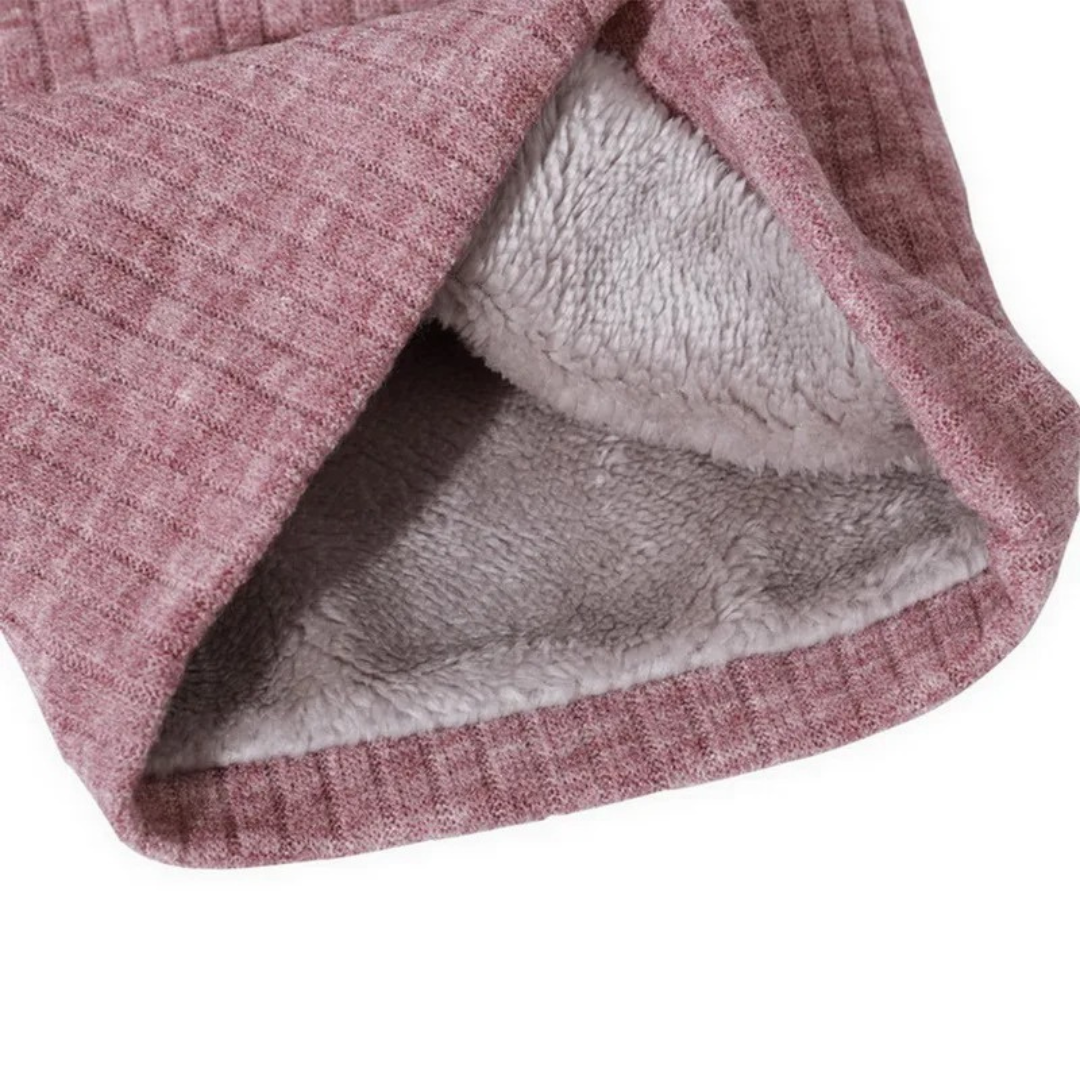 Fleecegefütterter Strick-Schlauchschal – Thermischer Winter-Schalwärmer