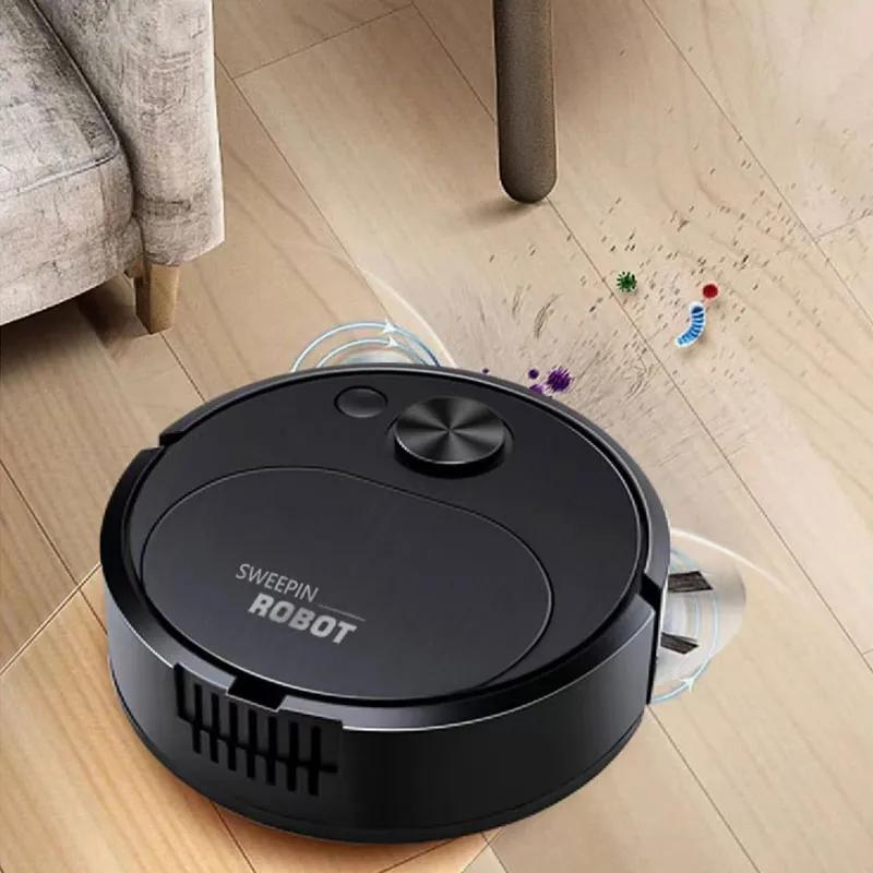 Cordless Self-Navigating Robot Vacuum, Mop & Sweeper — Slim 9-Inch