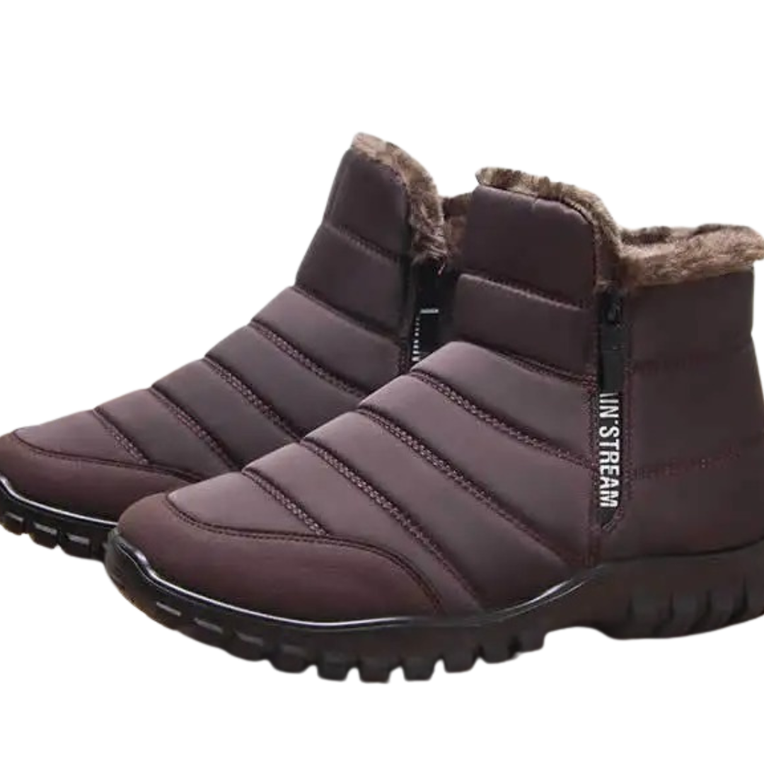 Men's Waterproof Snow Boots — Side Zip, Insulated, Anti-Slip