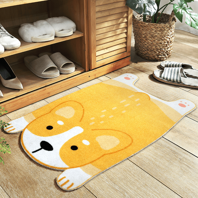 Tapis de sol animalier douillet Cozy Critter, dessous antidérapant, joli motif en tissu