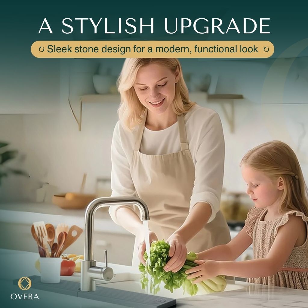 Diatomite Kitchen Sink Mat 23.6 in — Fast-Drying, Water-Absorbent