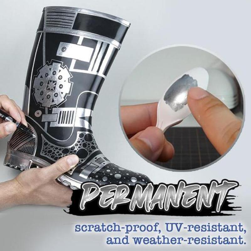 Vysoce lesklý reflexní chromový umělecký fix - 3 velikosti hrotu