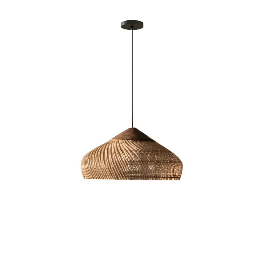 Gewebte Bambus-Hängelampe, 24 Inch, natürlicher Schirm, verstellbares Kabel, E26-Fassung, Boho-Deckenleuchte im Landhausstil für Esszimmer, Kücheninsel Li