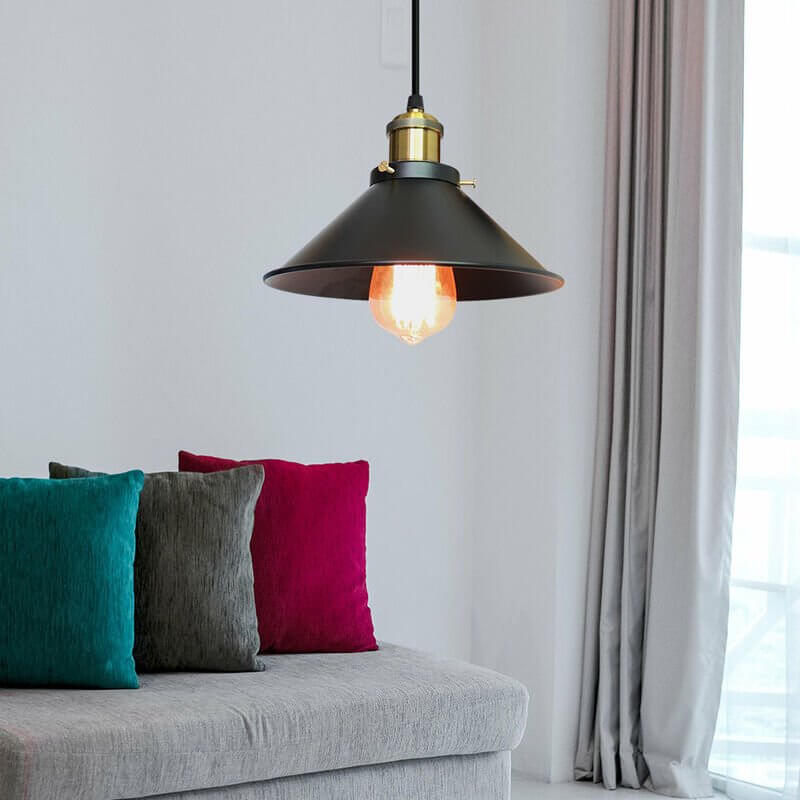 Rivelle Brass Cone Pendant Light