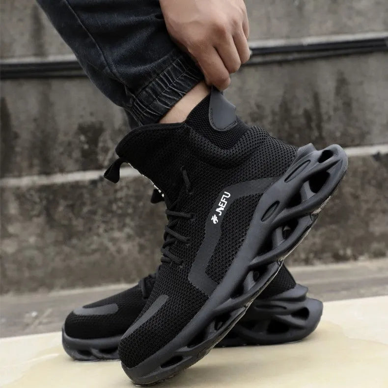 Men’s Steel Toe Work Shoes — Kevlar Midsole, Lightweight Comfort