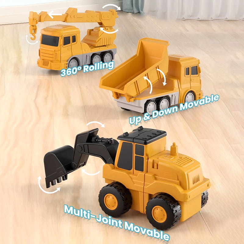 Magnetisches Baustellenfahrzeug-Set — Verformbares STEM-Spielzeug
