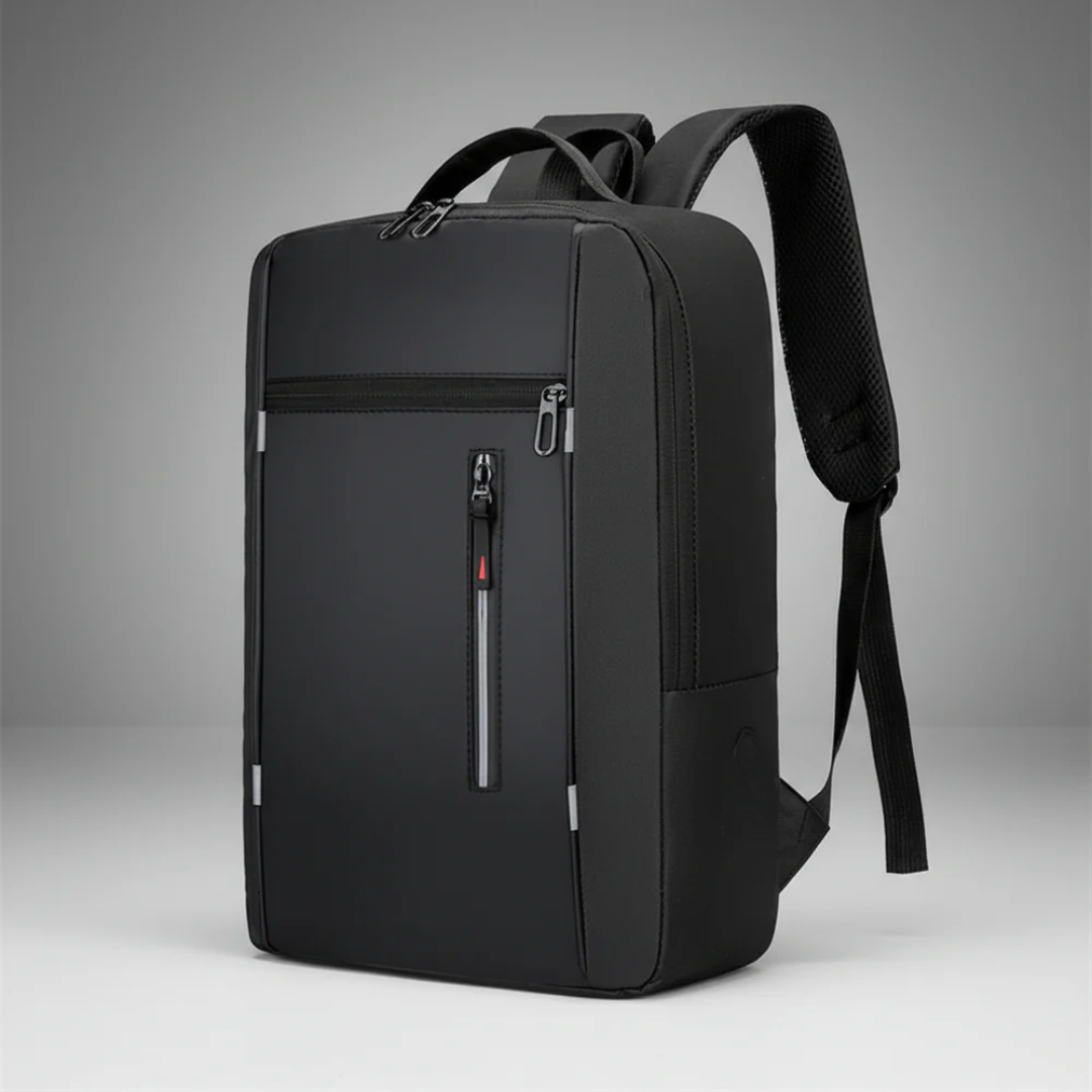 Water-Resistant Laptop Backpack — USB Port, Padded 15.6-Inch Sleeve