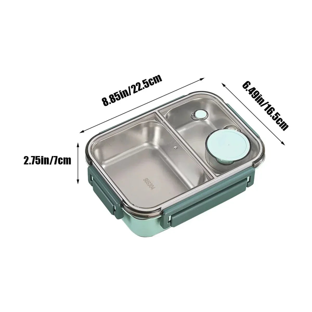 Thermobehälter für Speisen aus Stahl, auslaufsicherer Meal-Prep-Behälter für Büro, Schule und Pendler, tragbare und wiederverwendbare Warmhaltebox