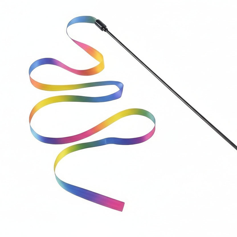 Cute Ribbon Teaser Stick for Engaging Cat Playtime - Euroselle