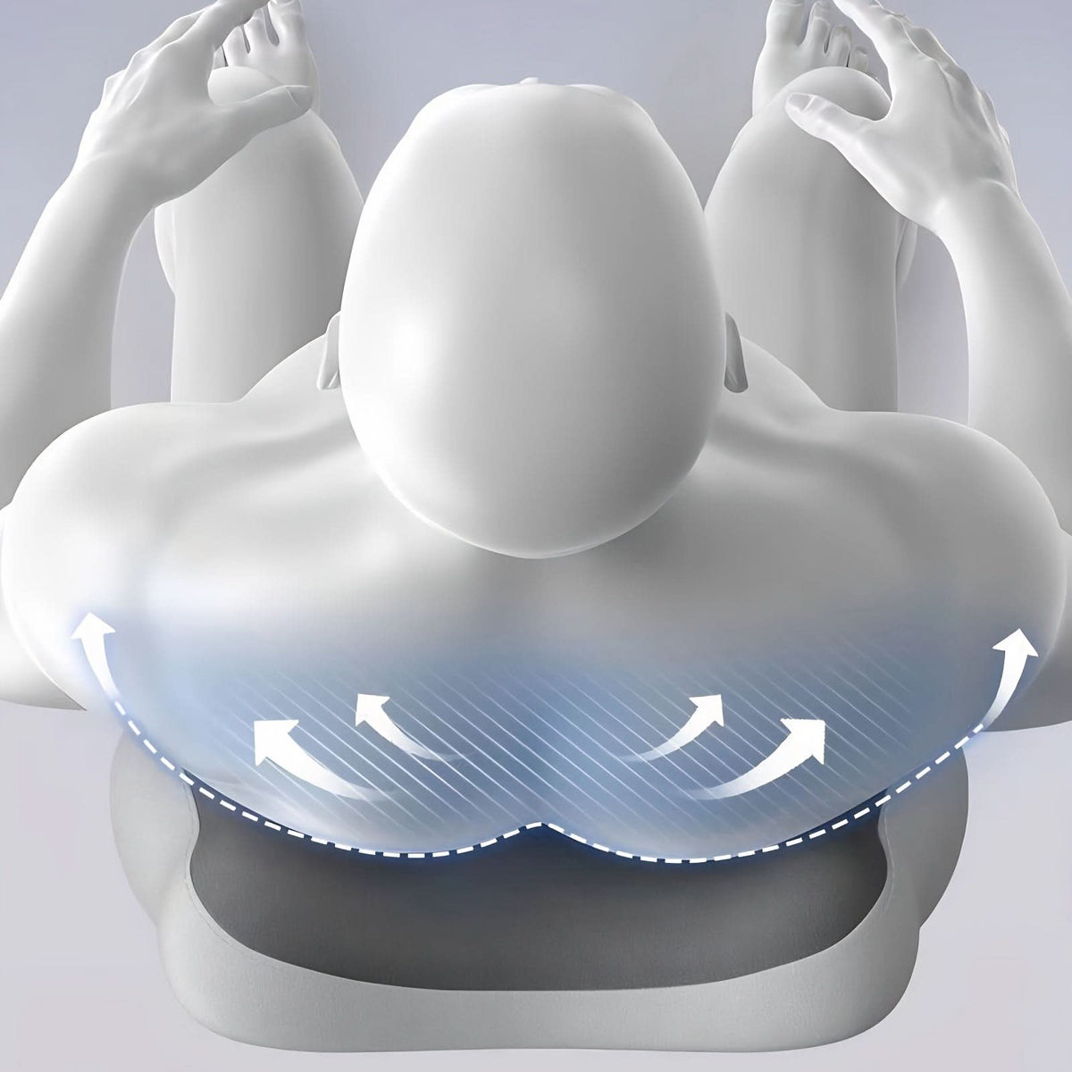 Memory Foam Lower Back Cushion — Ergonomic Posture Support Pad