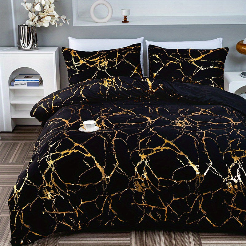 Classic Golden Foil Texture Bedding Set - Euroselle