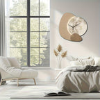 Designer Wooden Wall Clock with Golden Highlights - Euroselle