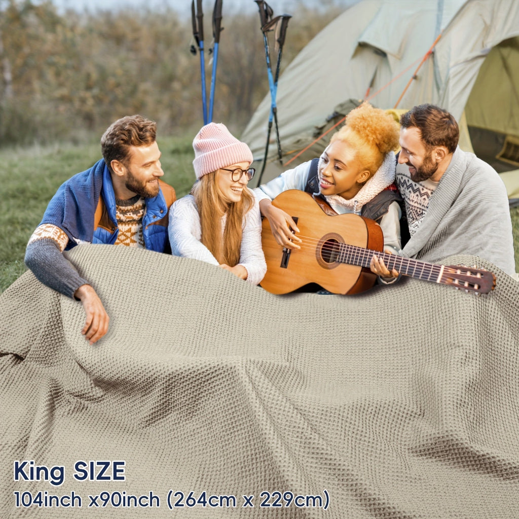 Lightweight Waffle Throw Blanket for Cozy All-Season Comfort - Euroselle