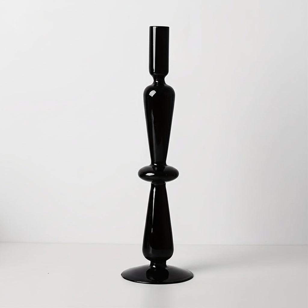 Minimalist Glass Candle Holder Vase Decorative Art Piece - Euroselle
