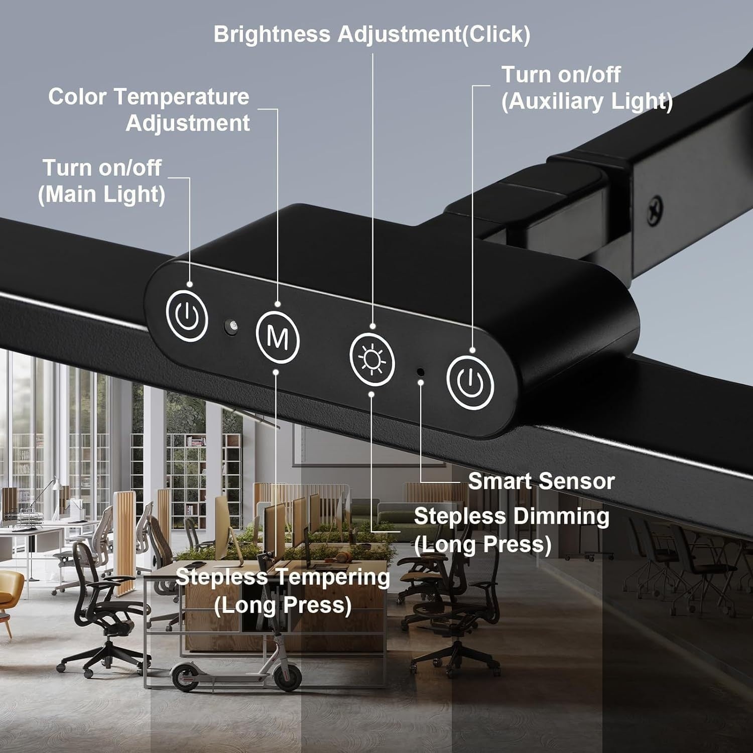 24W Adjustable LED Desk Lamp with Clamp - Euroselle