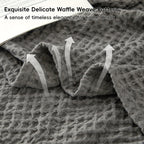 Lightweight Waffle Throw Blanket for Cozy All-Season Comfort - Euroselle