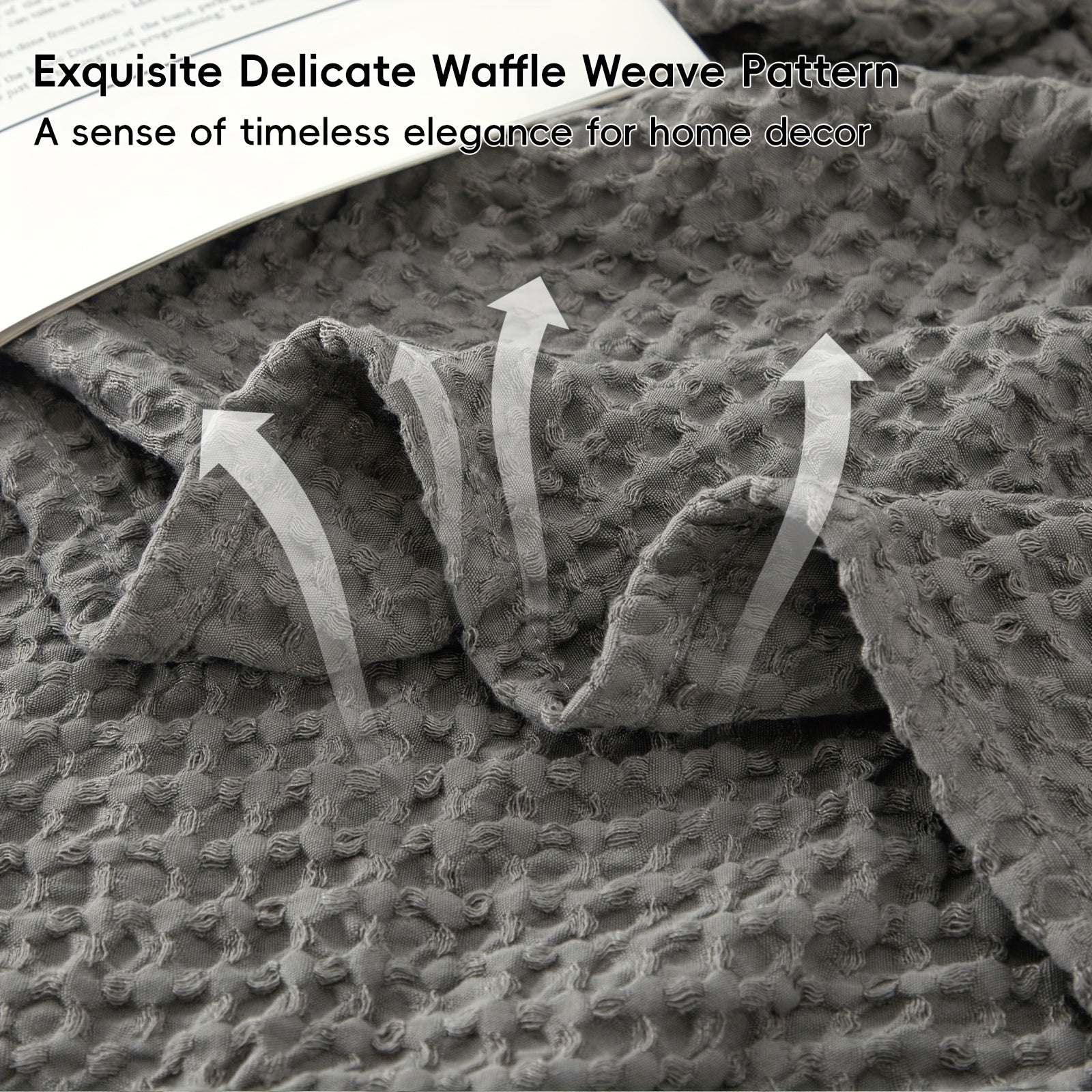 Lightweight Waffle Throw Blanket for Cozy All-Season Comfort - Euroselle