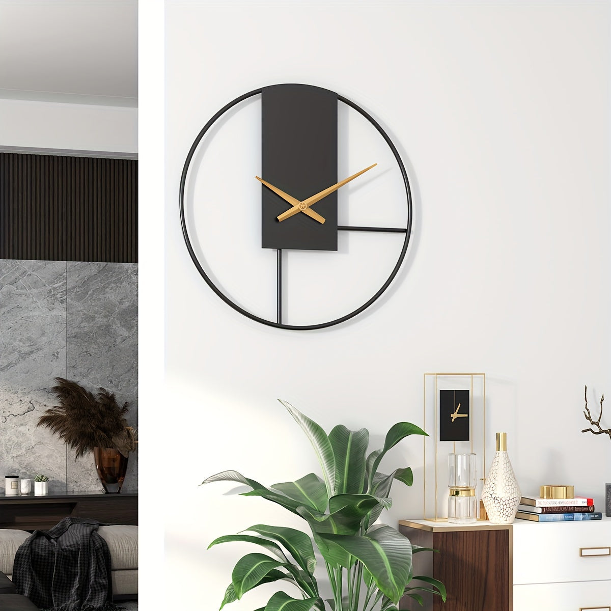 Orologio da parete minimalista in metallo da 16 pollici - Euroselle