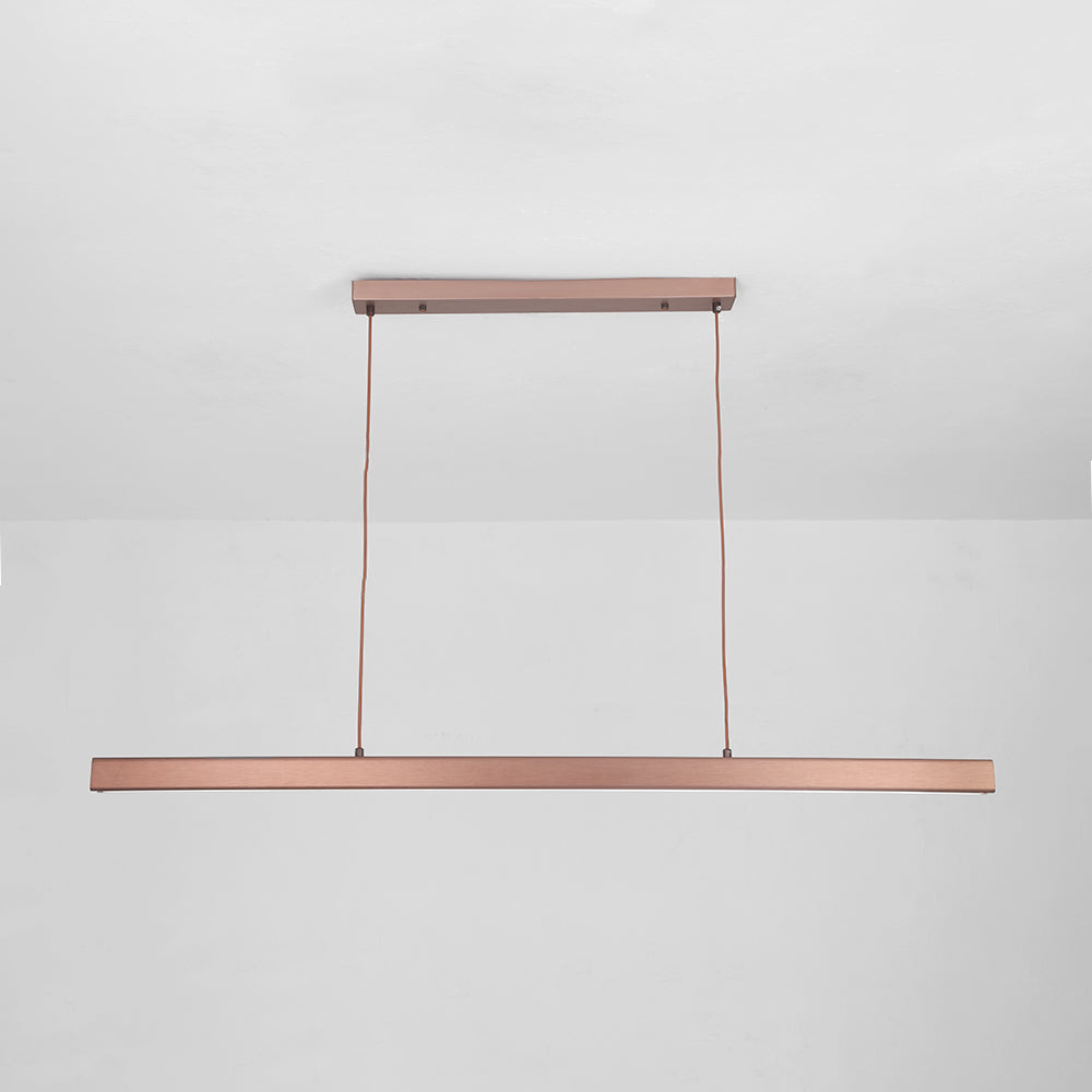 Novare | Modern Linear Metal LED Pendant Light in Black and Brown