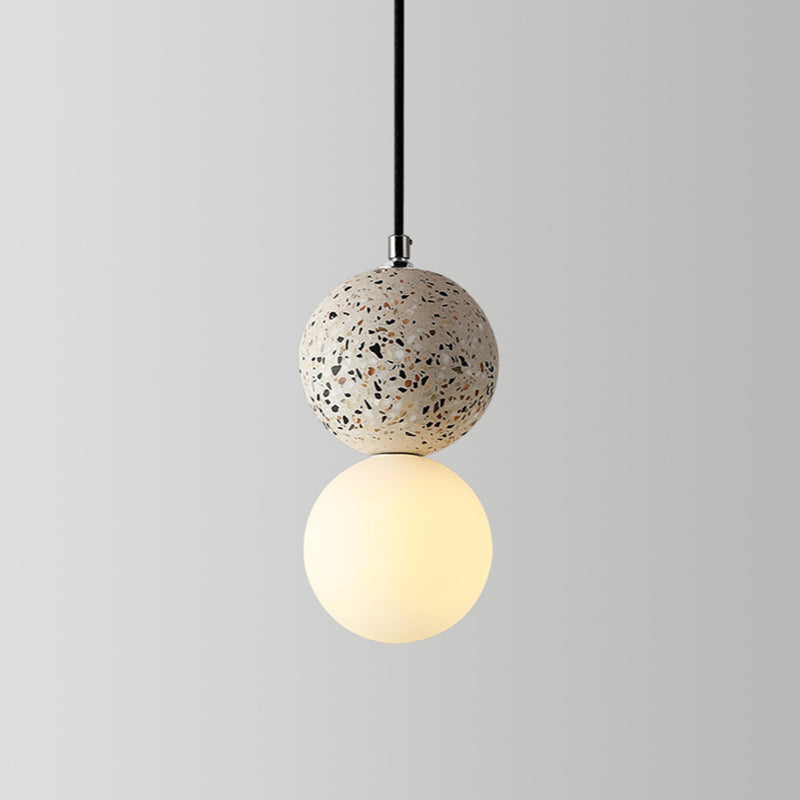 LumaNova Modern Bulbs Small LED Pendant Lamps Black White Glass Dining Table