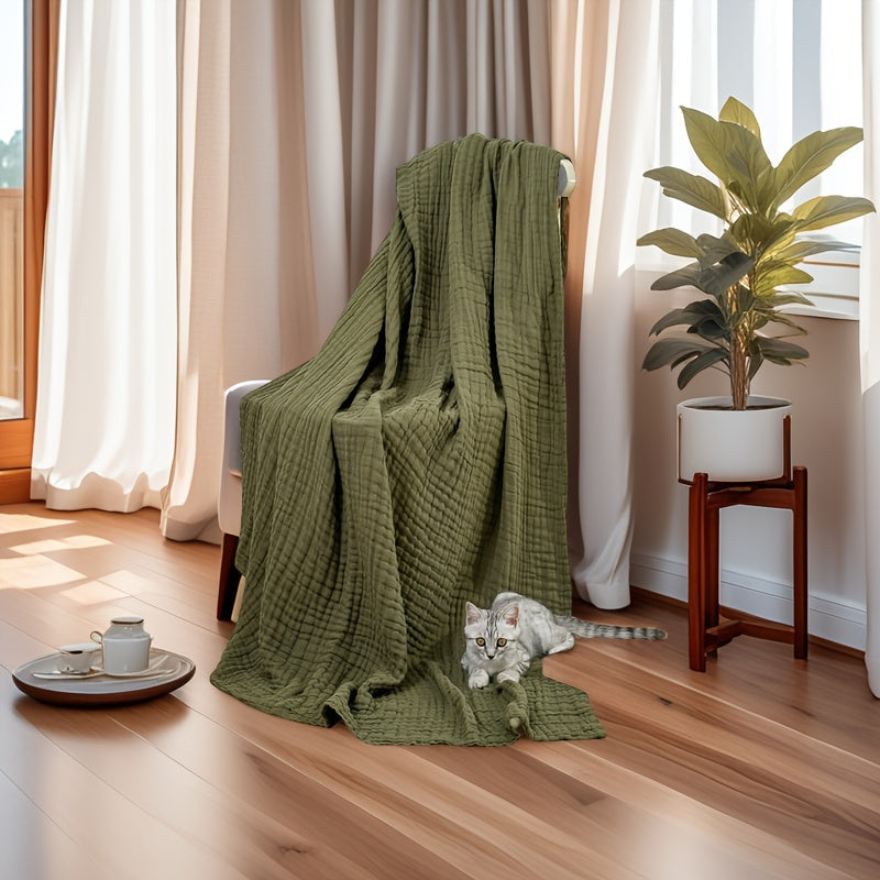 Ultra-Breathable 6-Layer Cotton Gauze Blanket for Year-Round Comfort - Euroselle