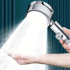 Adjustable High-Pressure Shower Head with Three Water Flow Settings - Euroselle