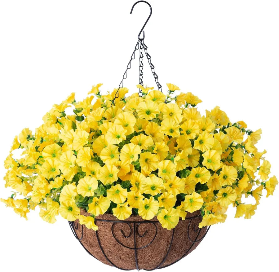Kunstzijden bloemen voor hangmanden - weerbestendig, 7 kleuren